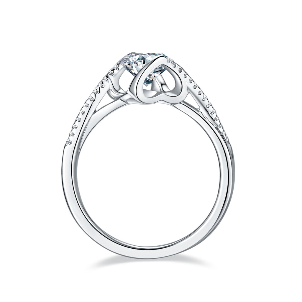 Bague de luxe en argent S925, 1 carat