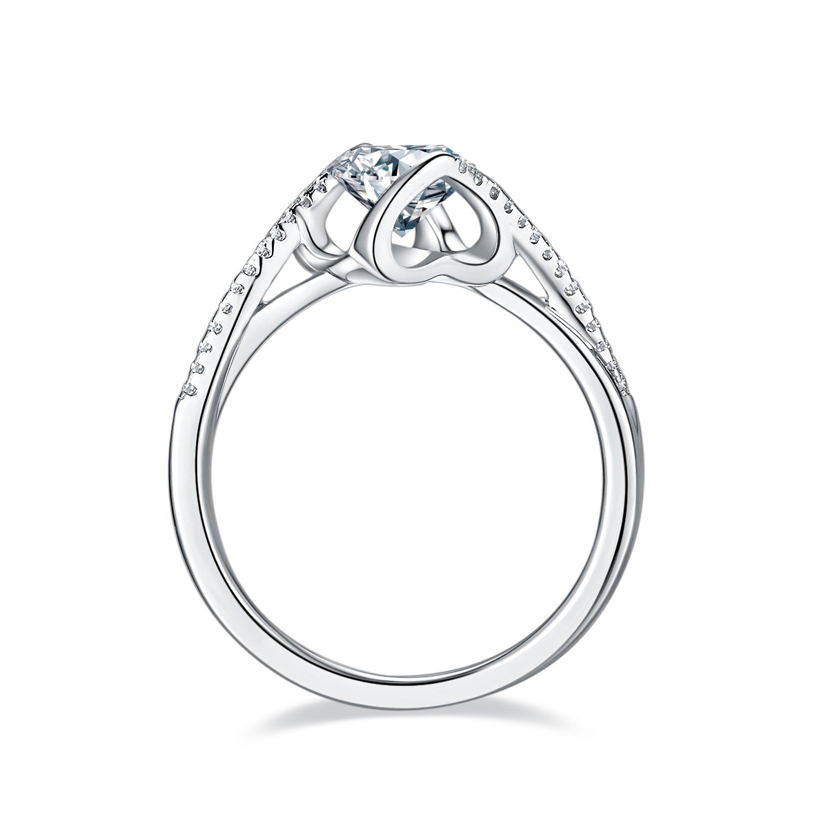 Anello in argento da 1 carato, lussuoso,S925
