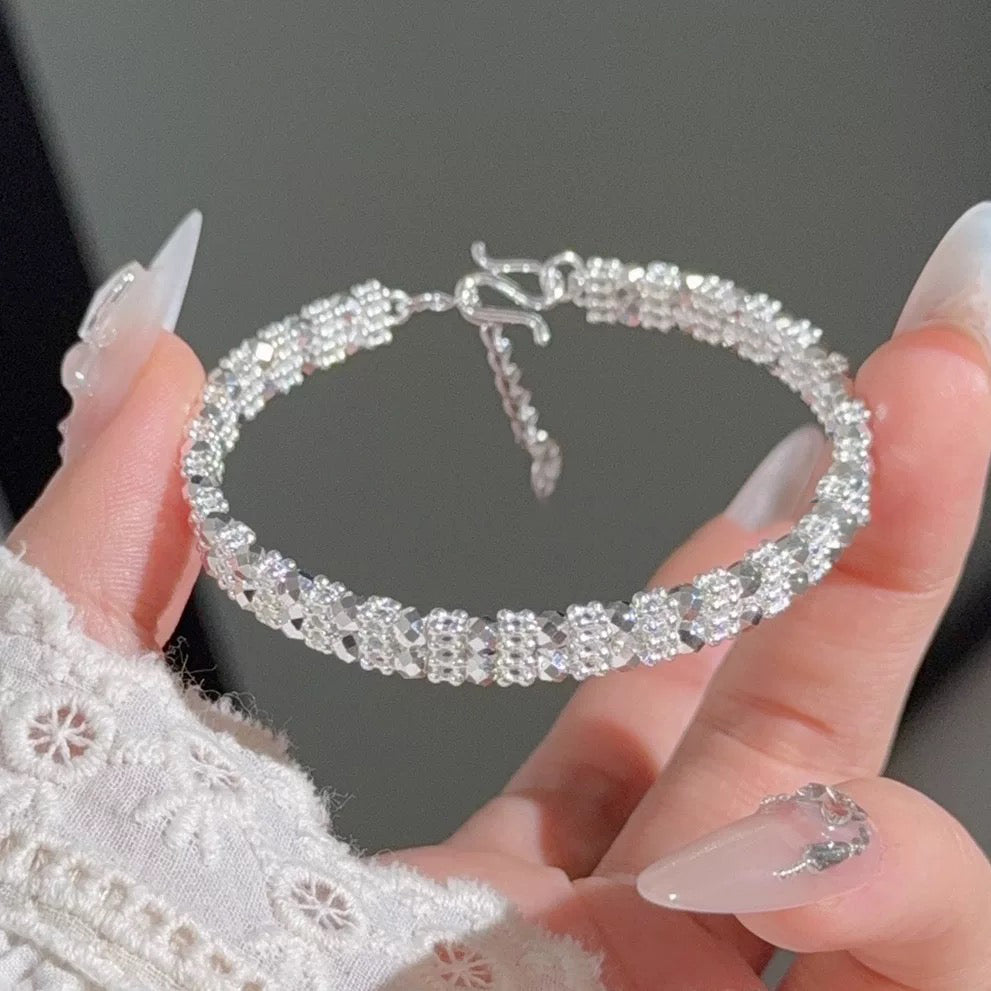 Bracciale in argento sterling 999 con perline