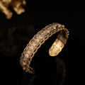 Italian Buccellati-Style Rigid Bracelet in 18K Gold-Plated Copper