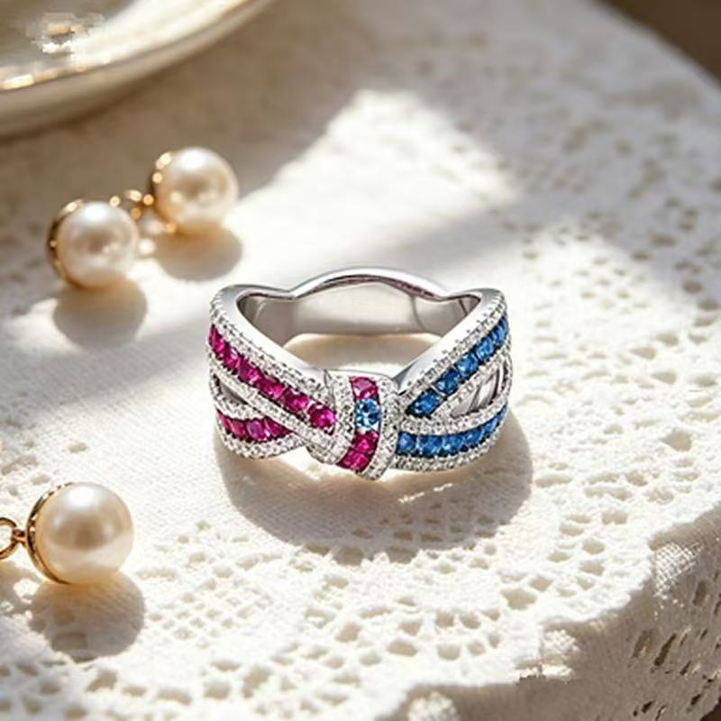 Anello luminoso a barra irregolare che attraversa la barra, lusso e moda