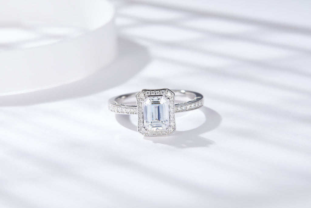 anello di lusso,  di alta qualità, argento S925 con placcatura in platino.