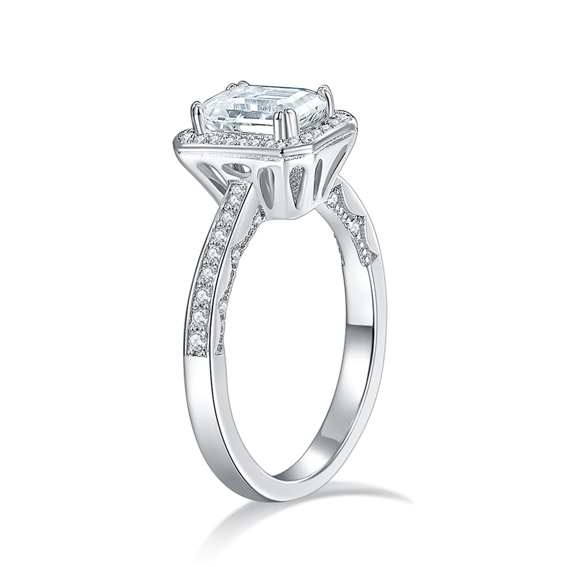 anello di lusso,  di alta qualità, argento S925 con placcatura in platino.