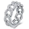 A Luxurious, Fashionable, And Trendy Silver Ring Set With Top-quality Moissanite, Crafted From S925 Silver With A Platinum-plated Finish