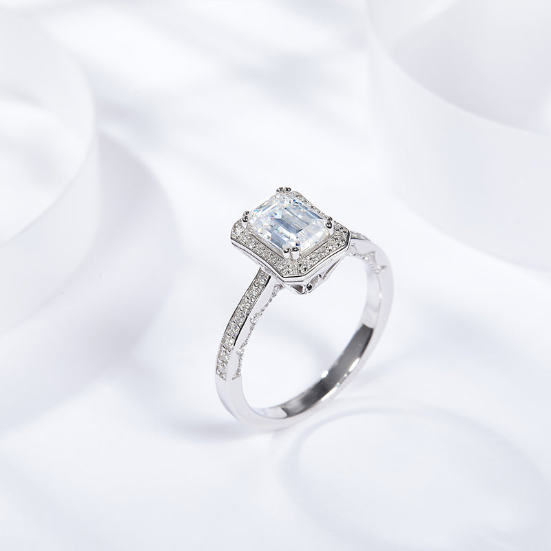 anello di lusso,  di alta qualità, argento S925 con placcatura in platino.
