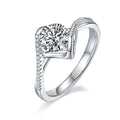 Bague de luxe en argent S925, 1 carat